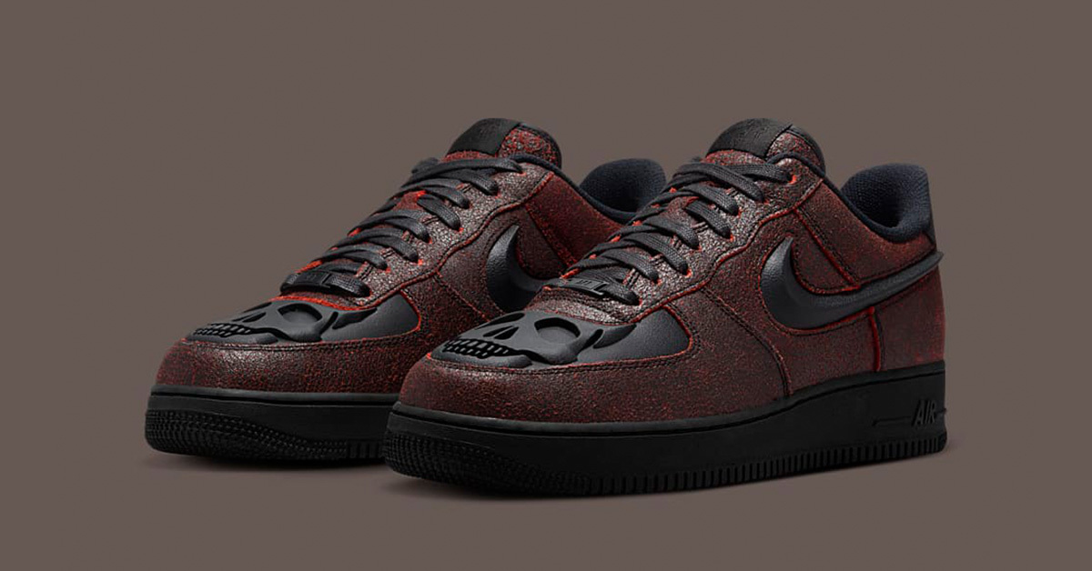 Nike Air Force 1 Low Halloween Skulls and crimson for the spookiest